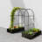 Spacious Metal Planters, Steel Arch Trellis Modern Outdoor Patio Garden