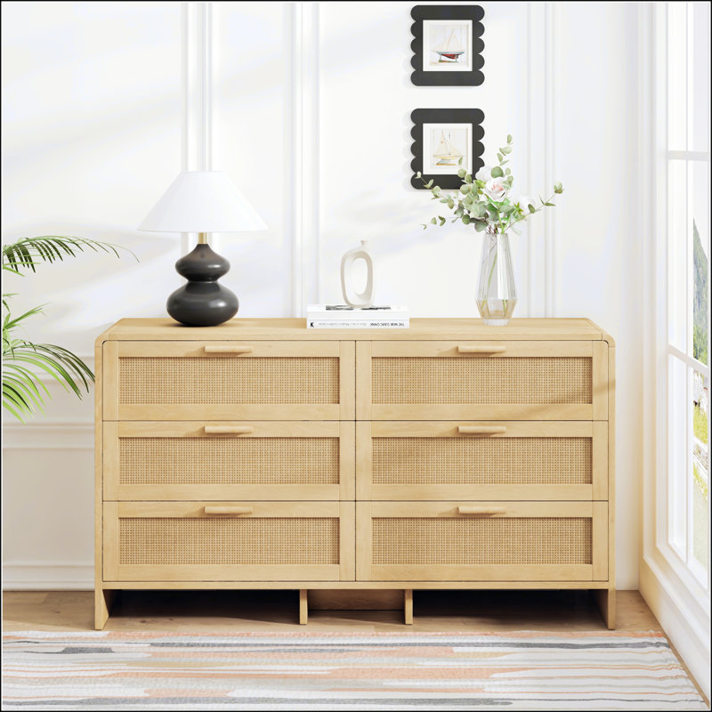 Armoire de coin en rotin 51,18 po
