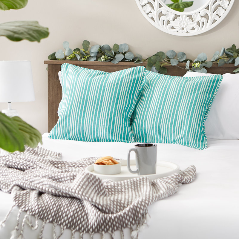 Housse de coussin carrée, Vert bijou
