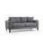 Stylish 2-Seat Sofa, Dark Grey | Durable Beech Wood & Chipboard Frame, 71.0 x 35.4 x 33.5 inches | Soft 100% Polyester Fabric, 28 DNS Foam, Halogen Spring Cushioning | Modern Industrial Scandinavian Design, Easy-Clean