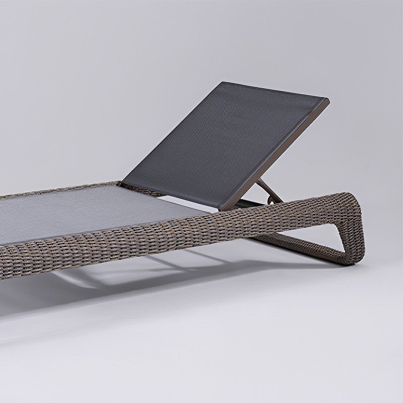 Chaise d'extérieur pour piscine, Brun