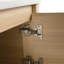 Meuble-lavabo mural 40 po avec lavabo en céramique blanche et tablettes de rangement et 1 porte à fermeture douce, emballage KD, contreplaqué, chêne blanc américain