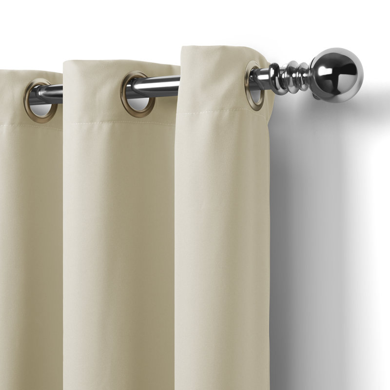 Kenefic Room Darkening Indoor Outdoor Curtain Panel, 52" W x 108" L, Ivory