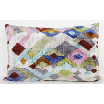 Ikat Velvet Throw Pillow