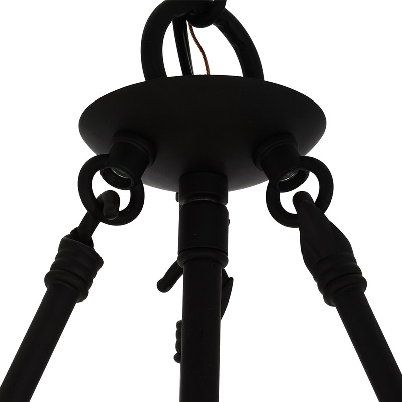 Luminaire suspendu bol simple à 2 lumières, Bronze, Ambre