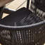 4 Seater Round Wooden Garden Dining Set with 4 Rope Chairs-1947018521