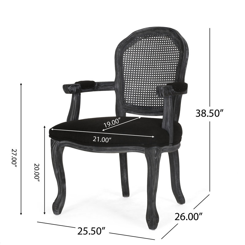 Fauteuil Aaminah, Noir, Noir