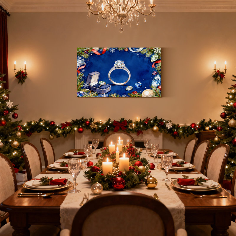 Ensemble de 3 impressions sur toile de Noël, H 12 po x l 18 po