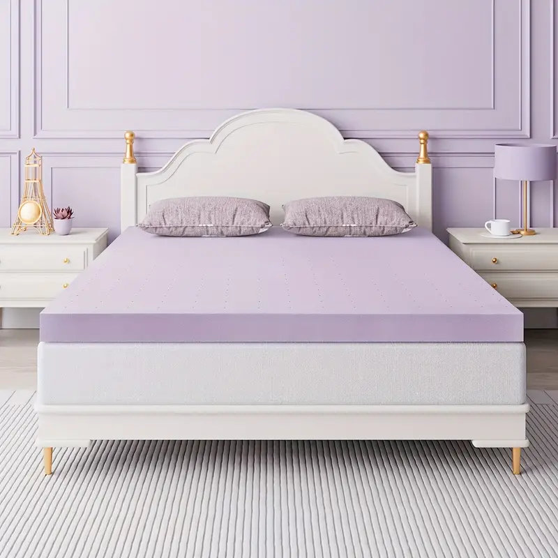 Surmatelas ferme en mousse à mémoire de forme de 2 po / 3 po / 4 po avec conception ventilée, Double, 4"