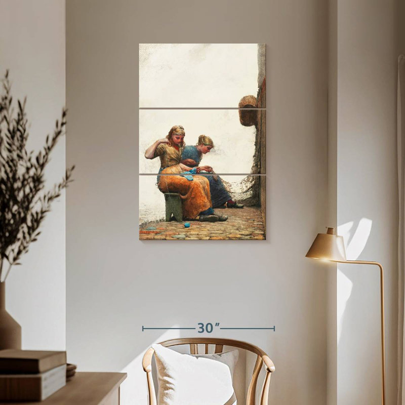 Senne Mending The Nets, 57" H x 36" W
