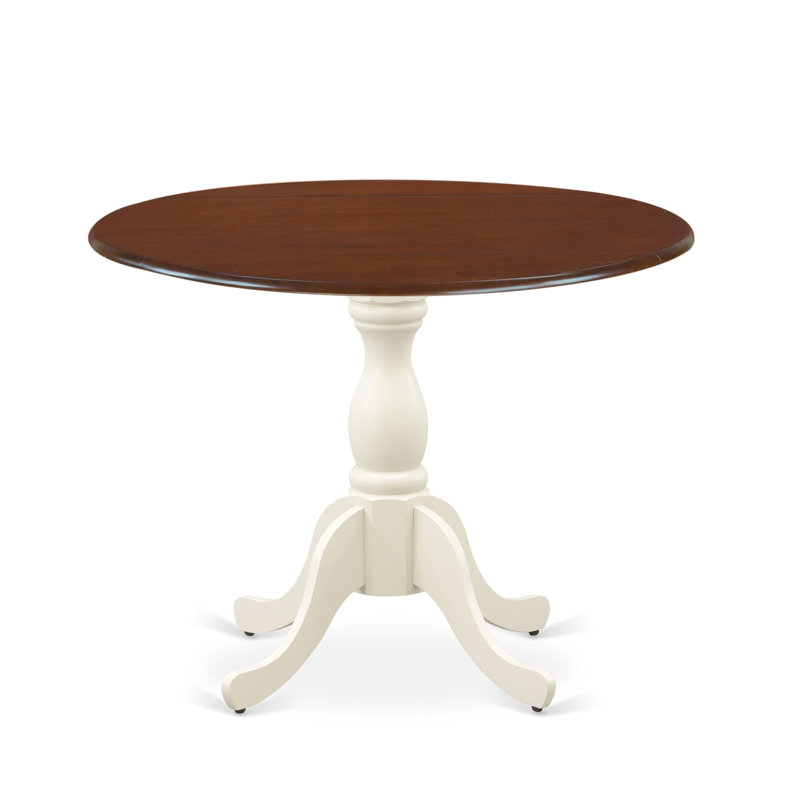 Table de salle à manger Mid Century, Blanc cassé, Acajou
