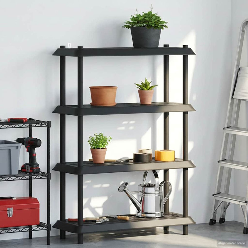 100 cm W Shelving Unit, 136.5cm H x 100cm W x 40cm D, Anthracite