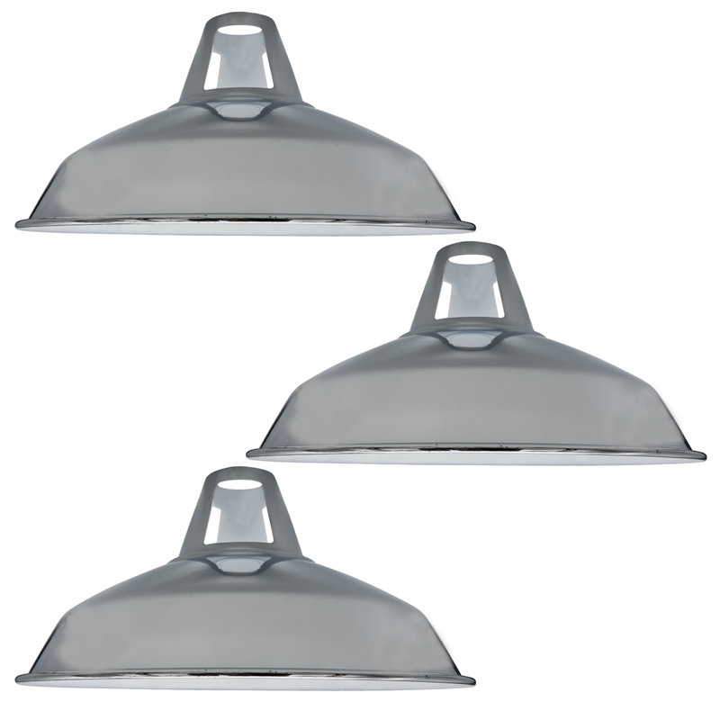 Harshaw 16cm H Metal Bowl Pendant Shade ( Uno ), Chrome