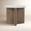 toli End Table - Italian White Marble-110498915
