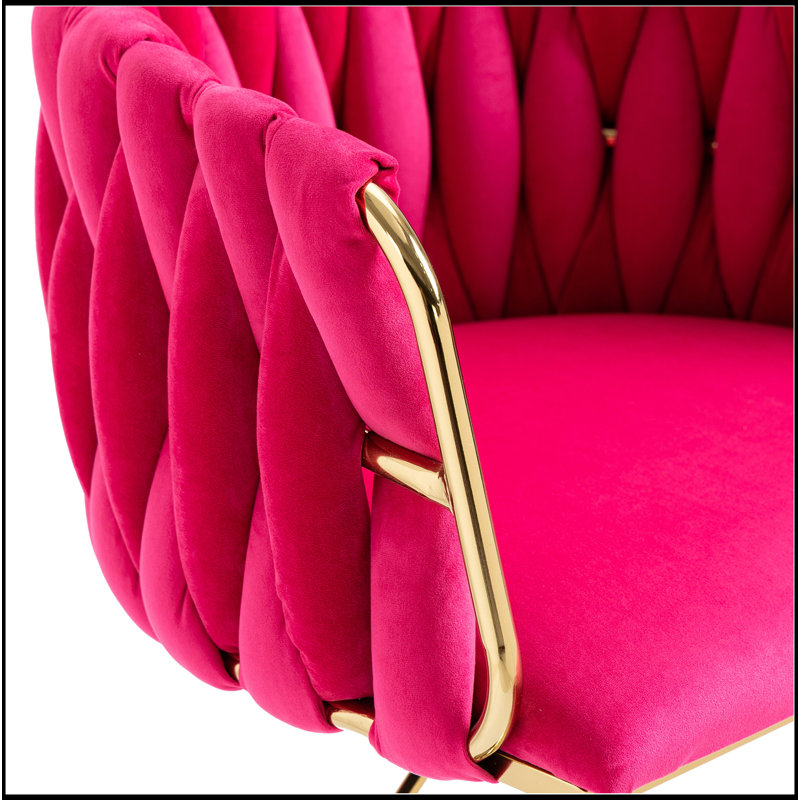 Tabourets de bar rétro avec dossier et chaises à hauteur de comptoir 2 pièces / ensemble, Rose