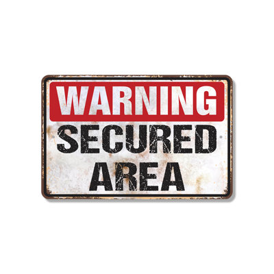 Warning Secured Area Vintage Style (2 Pack) 8 Inch x 12 Inch Plastic Sign Authorized Personnel Only Weatherproof Perfect for Warehouses Garages Offices Fun Gift for Managers Staff Security Fans