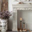 Foyer autoportant en bois massif beige
