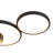 4 - Light 35" Minimalist Dimmable Led Rings Circle Semi Ceiling Fixture