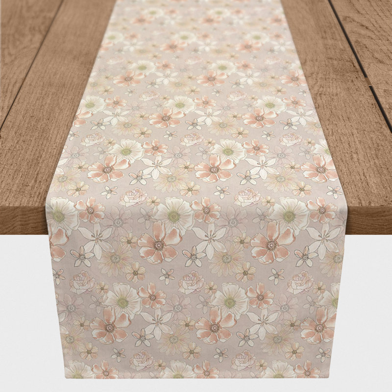 Chemin de table Brytney, 72 po x 16 po, Brun clair