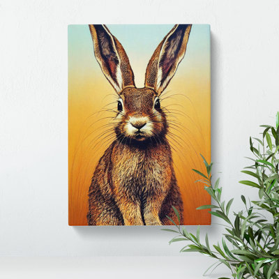 XC1022-2404X Hare Portrait No.3 - Wrapped Canvas Print