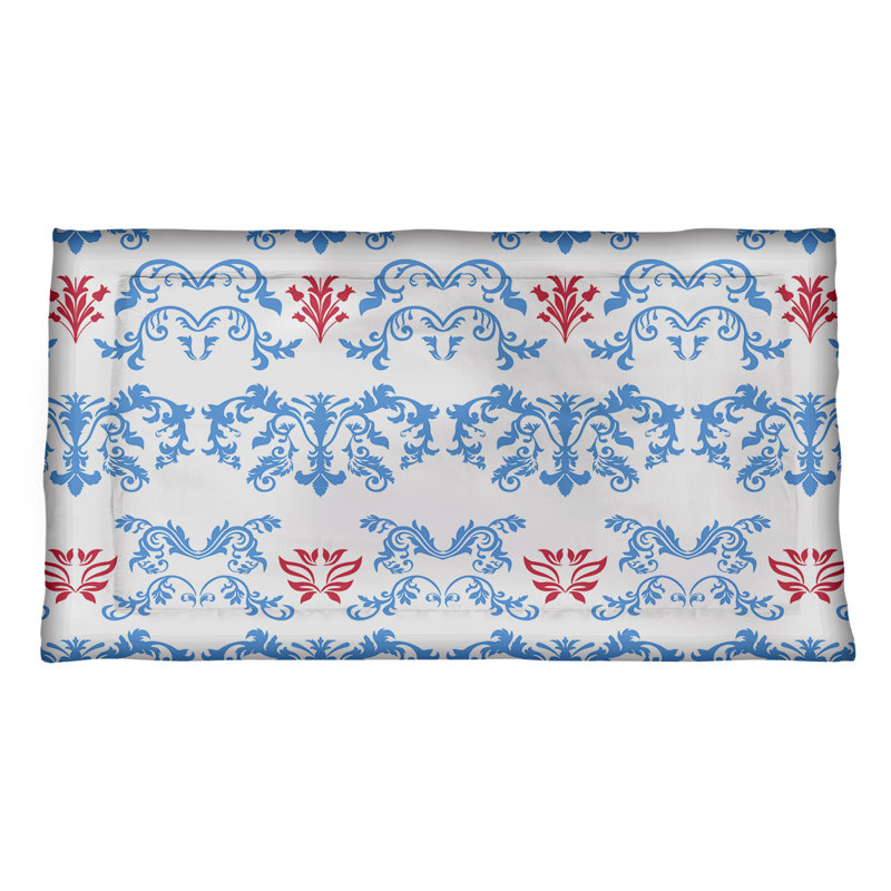 Taie décorative Houston, Très grand, Blanc / Bleu / Rouge, Microfibre