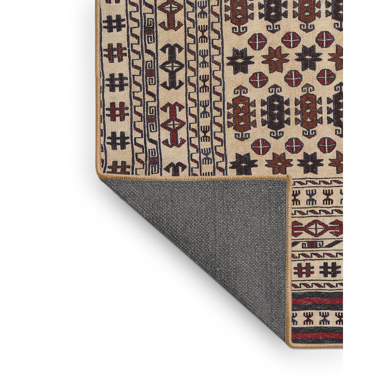 Tapis marron / noir / crème Southwestern, Rectangle 8 pi x 10 pi