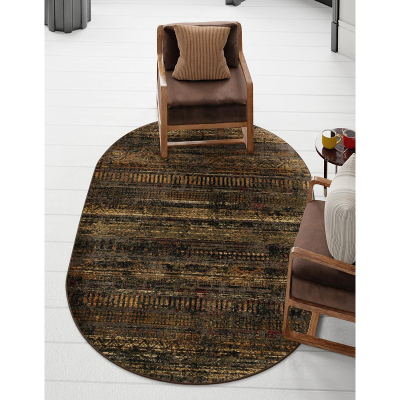 Blakely In Polypropylene Woven by the Quigley Machine, Oval 4'1" x 6'1"