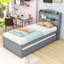 Lit plateforme Beranda avec tablettes de rangement, lit gigogne et 2 tiroirs-945642904-945642906