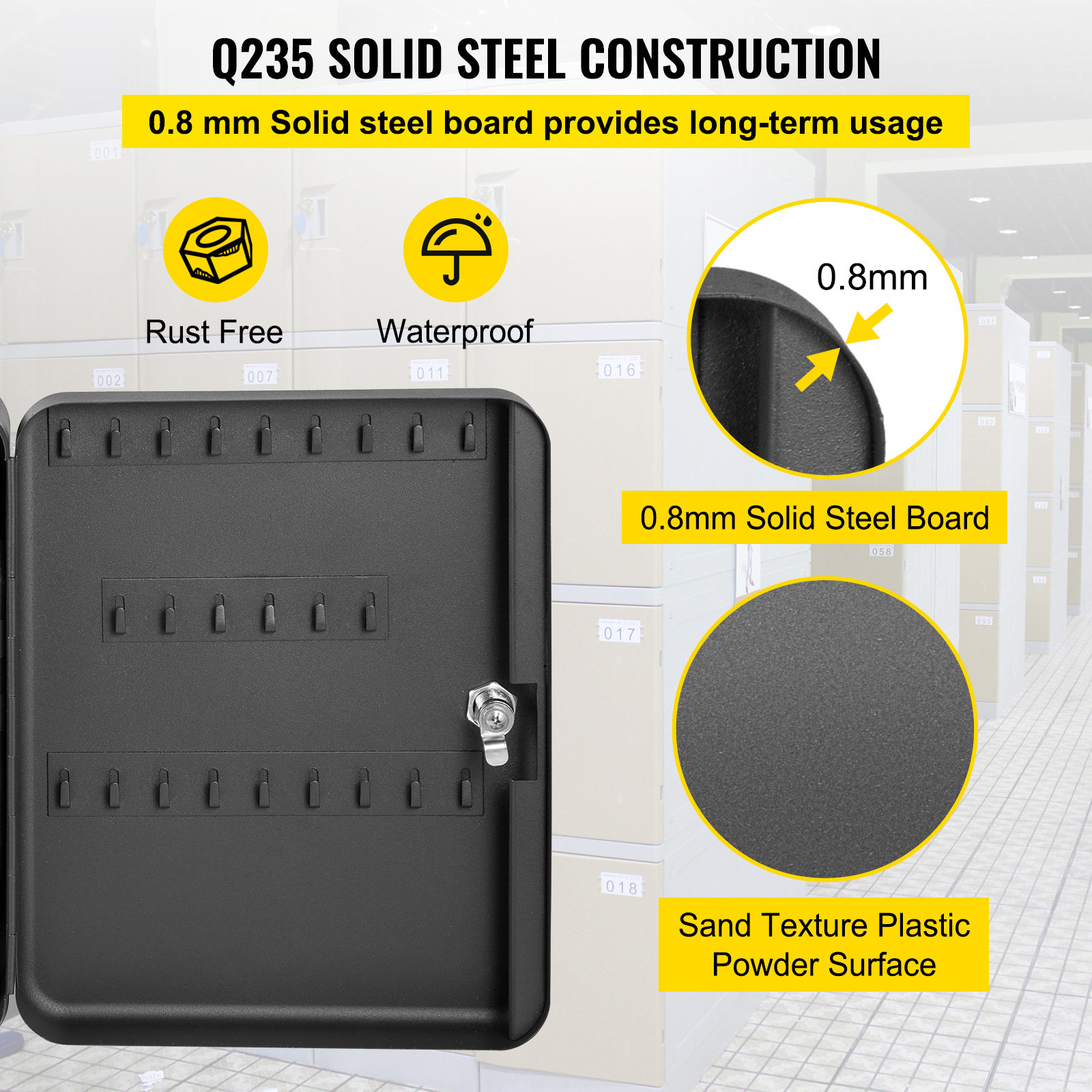 VEVOR Key Cabinet, Key Lock Cabinet Steel, Q235 Steel - Wayfair Canada