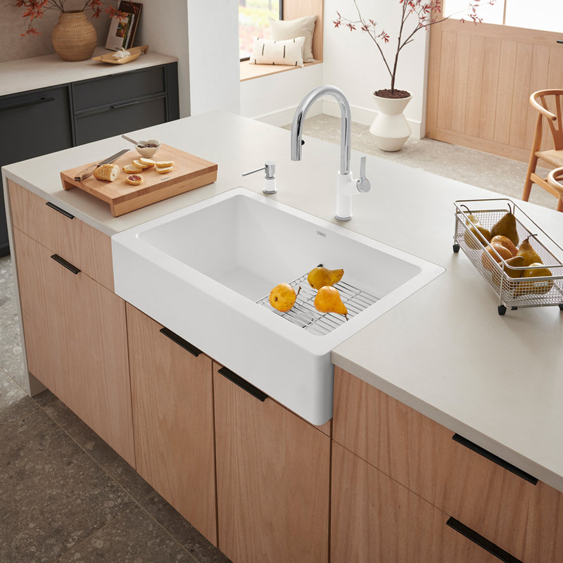 Vintera SILGRANIT 30" L X 19'' W Farmhouse Sink, Biscuit