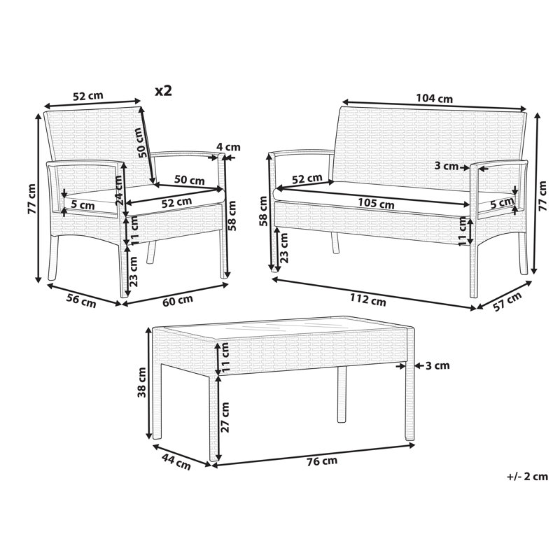 Caton 4 - Person Seating Group with Cushions