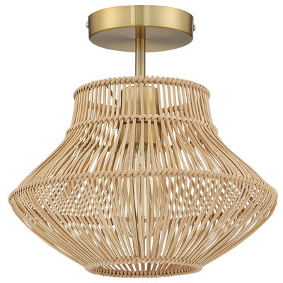 Neher Rattan Semi Flush Mount