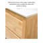 Meuble-lavabo en bois d'hévéa de style japonais avec lavabo en céramique