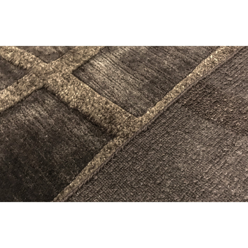 Hand-Knotted High-Quality Light Brown Area Rug
