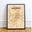 Madrid City Map - No Frame Print-1680826709