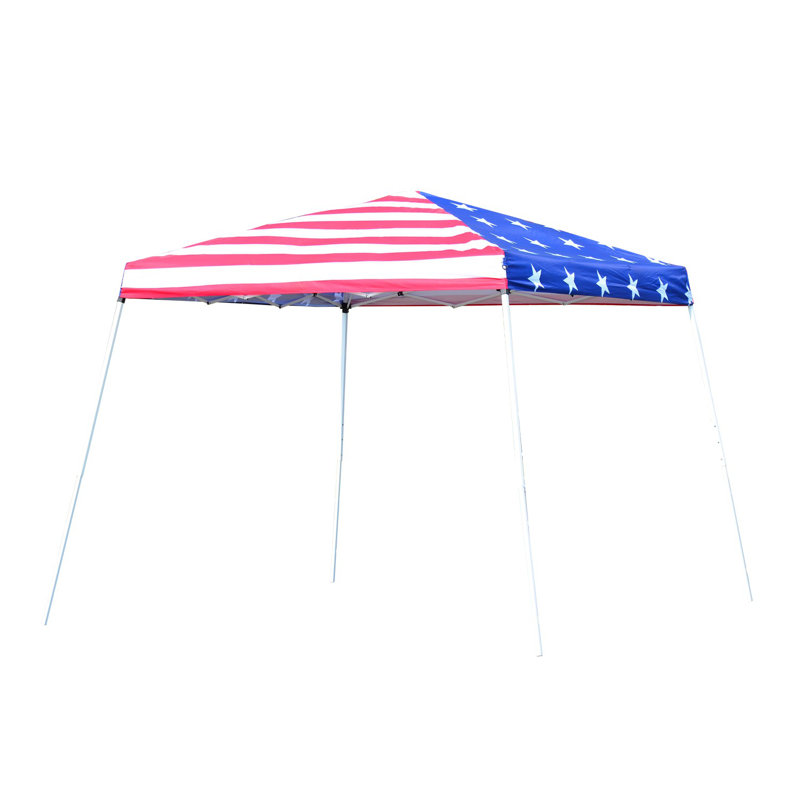 American Flag 10' x 10' Slant Leg Pop-Up Canopy Tent