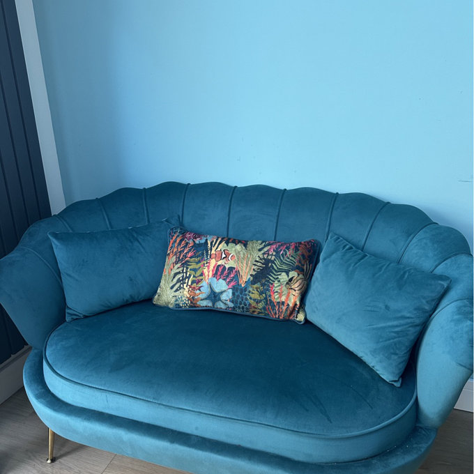 Etta Avenue Carney Velvet Loveseat Accent Sofa Reviews Wayfair