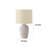 Ezzy Table Lamp With White Rope-Style Rattan Base, Ivory Linen Shade-117053992