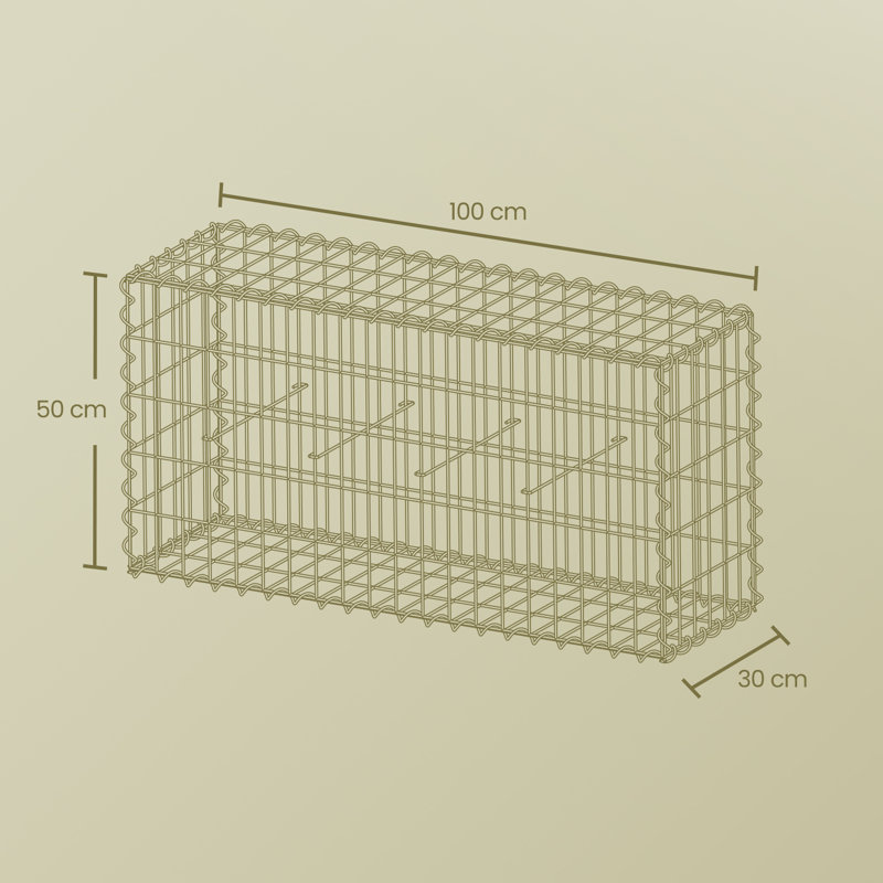50cm H x 30cm W Steel Border Fencing