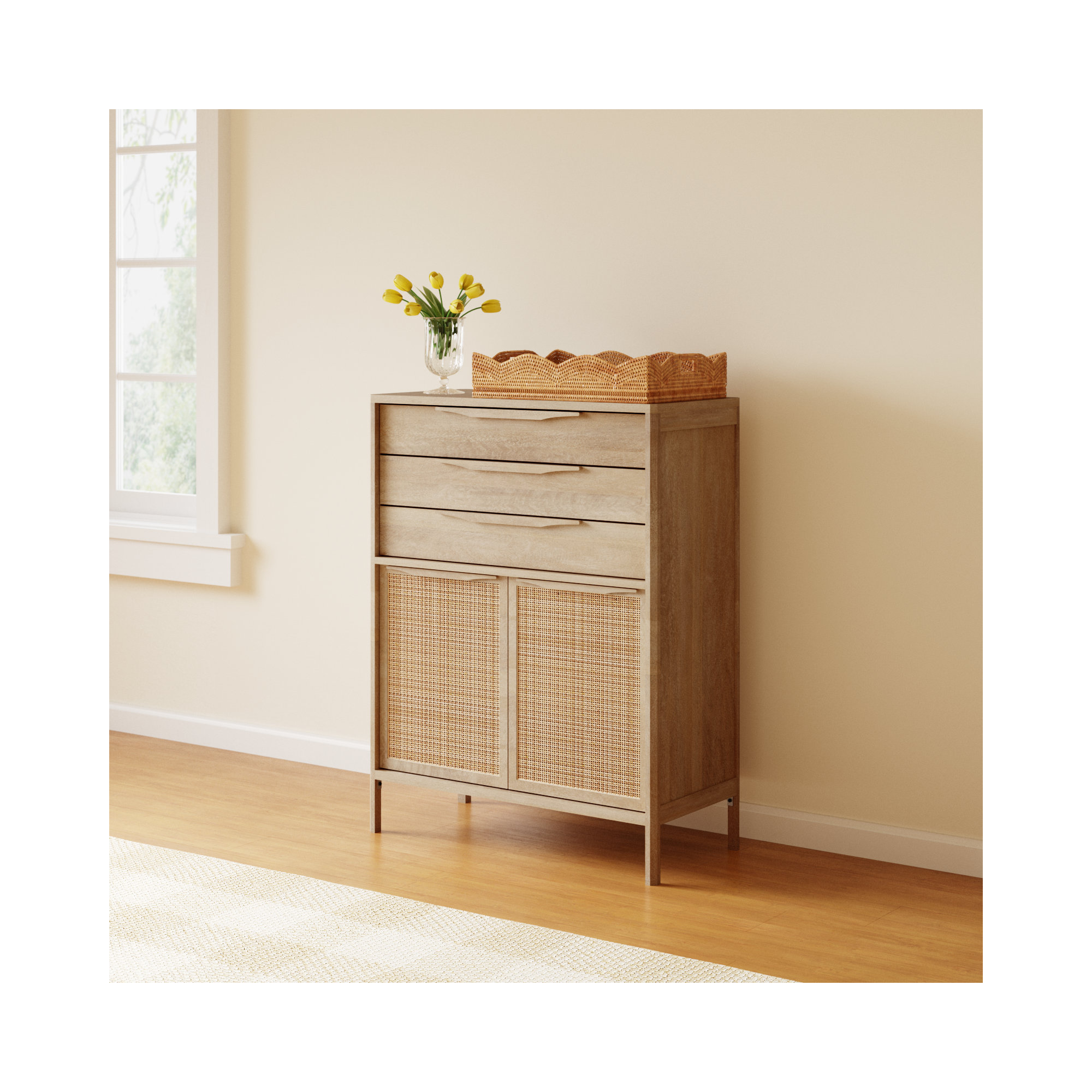 Nellie 3 - Drawer Dresser, Natural Mango