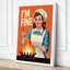 I'm Fine Retro - Wrapped Canvas-713395248-713395252