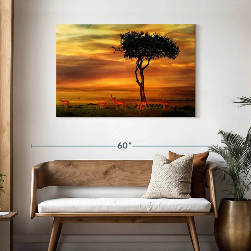 Brampt African Impalas, 30" H x 45" W