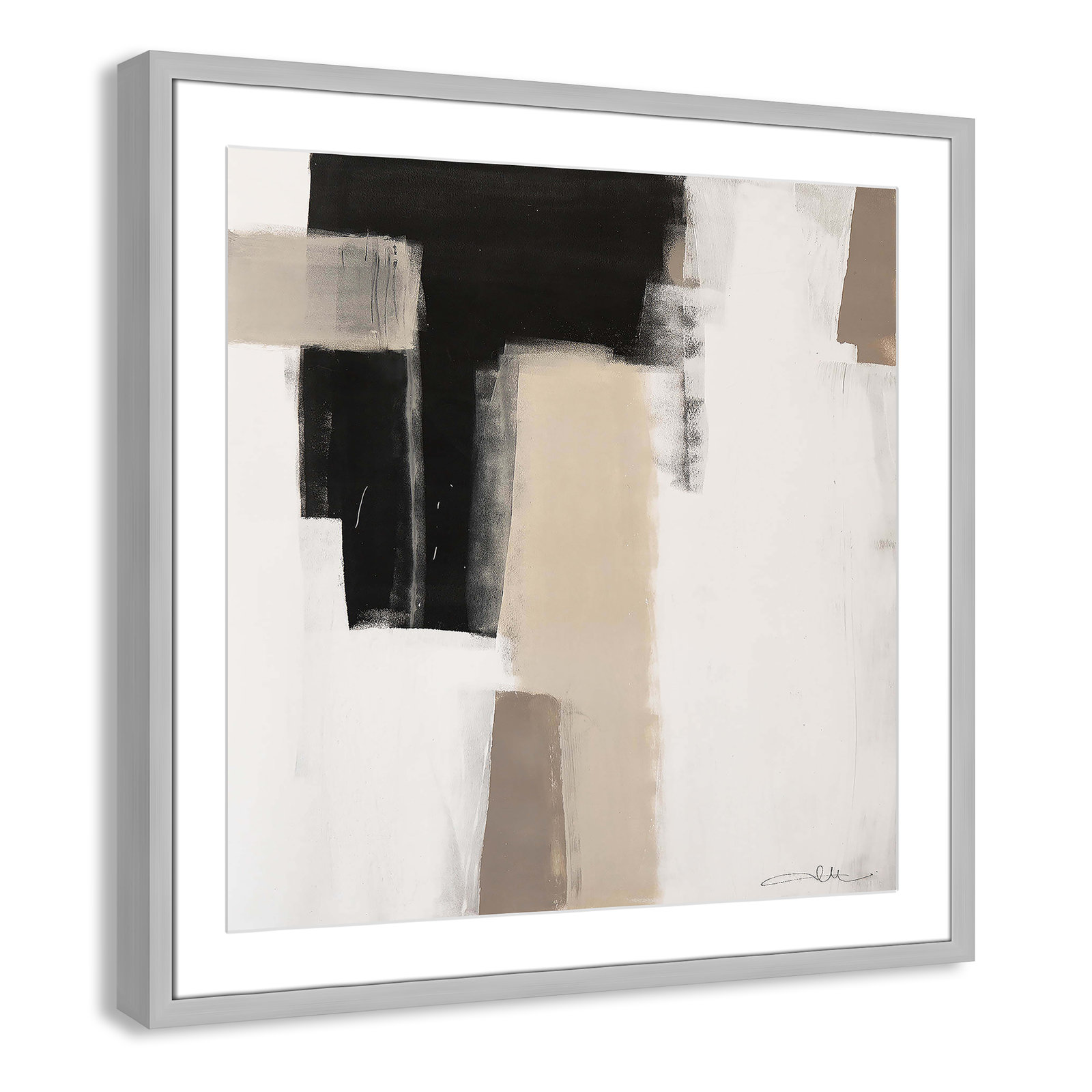Earth Scapes I Print, 27.5" H x 27.5" W x 1.25" D, Silver Box Framed