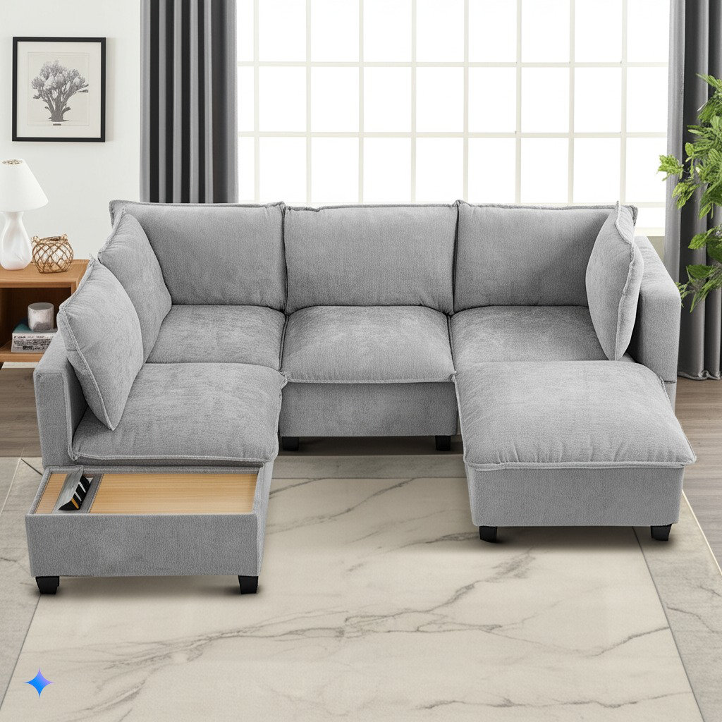 Latitude Run® 90" U-shaped Sectional Sofa Modular Sofa - Wayfair Canada