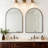 Aluminum Framed Arched Wall Mirror-1775648029