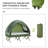 Outsunny 2 Person Foldable Camping Cot with Tent, Bedspread and Thick Air Mattress, 4-In-1 Elevated Camping Bed Tent