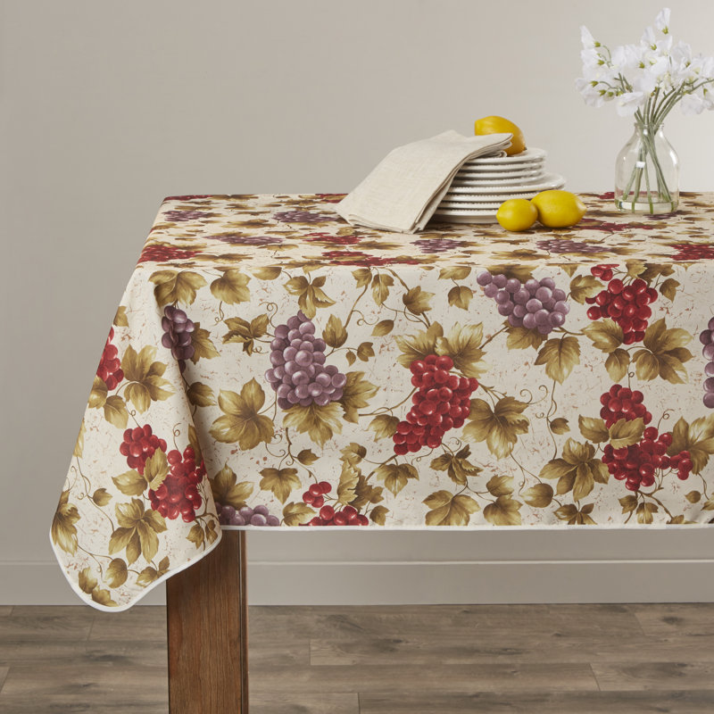 Rosalba Floral Tablecloth, 84" L x 60" W