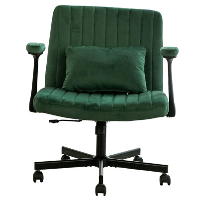 Modern Linen Office Chair With Cross Design - Breathable Fabric, Ergonomic Support, Adjustable Tilt For Long Work Hours Blue Luxurious Material, Height, 360 Swivel Home Setup