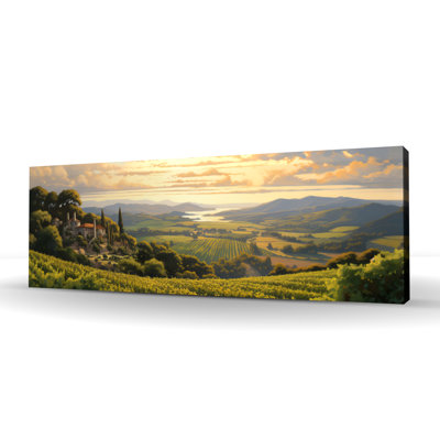 Calm Dusk - Toile de bureau verte pour la décoration intérieure | Art élégant