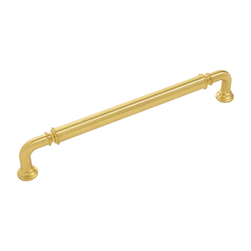 Berkshire Collection Appliance Pull - Cabinet Pull - Farmhouse Hardware for Drawers & Cabinets, Brushed Golden Brass, 12"